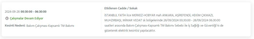 İstanbul'un 18 ilçesinde elektrikler kesilecek! BEDAŞ detayları açıkladı 12